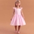 Vestido de Festa Infantil Rosa com Laços nas Alças Petit Cherie