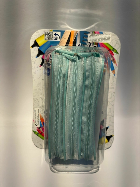 Estojo Nylon Triplo - Verde Claro