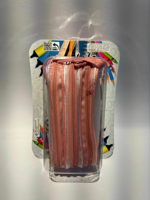 Estojo Nylon Triplo - Rosa Seco