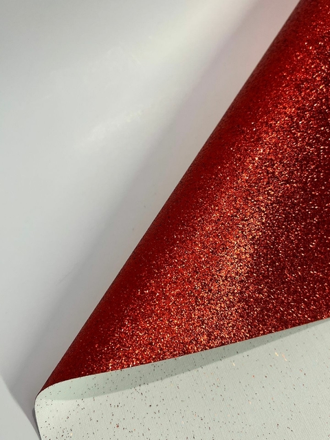 PU GLITTER FINO VERMELHO