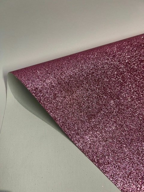PU GLITTER FINO ROSA MÉDIO
