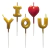 VELA I LOVE 2,5CM METALIZADO OURO E CORAÇÃO OURO