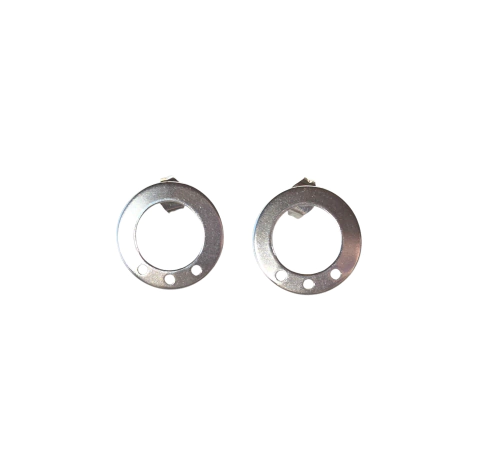 1 par Base Círculo médio 3 furos de aço inox - BA115