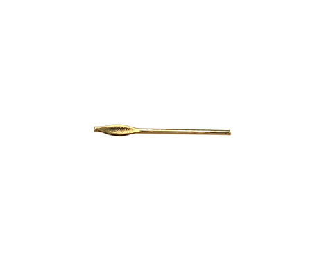 25 un. Alfinetes Lança folh. a ouro 18k 2cm fio 0,70 - ALO05