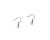 1 par Base Anzol fio folheado a ouro 18 K- BO025