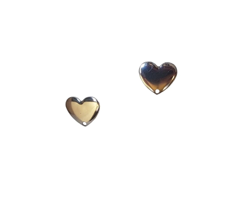 1 par Base Coração aço inox - BA008