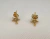 1 par Base Estrela 5 pontas folh. a ouro 18K-BO033 - comprar online