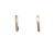 1 par Base Filete escovada folh. ouro18K- BO040