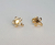 1par Base Flor 5 pétalas m folh. a ouro 18K- BO029 - comprar online