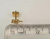 1 par Base Flor 5 pétalas p folh. ouro 18K- BO034 - Fabulita Acessórios