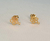 1 par Base Flor 5 pétalas p folh. ouro 18K- BO034 - comprar online