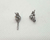 1 par Base Gota c/ hastes de aço inox - BA075 - Fabulita Acessórios