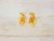 1 par Base Losango escovada folh. ouro18K - BO012 - comprar online