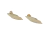 1 par Base Navete folh. ouro 18K- BO005