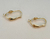 1 par Base Tranqueta Circulo folh. a ouro 18K BO036 - Fabulita Acessórios