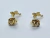 1 par Base Trevo abaulada folh. a ouro18K - BO015 - comprar online