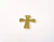 2 un. Cruz fechada pqna folh. ouro18K - PO001 - comprar online