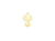 1 un. Pingente Cruz folh. ouro18K - PO003