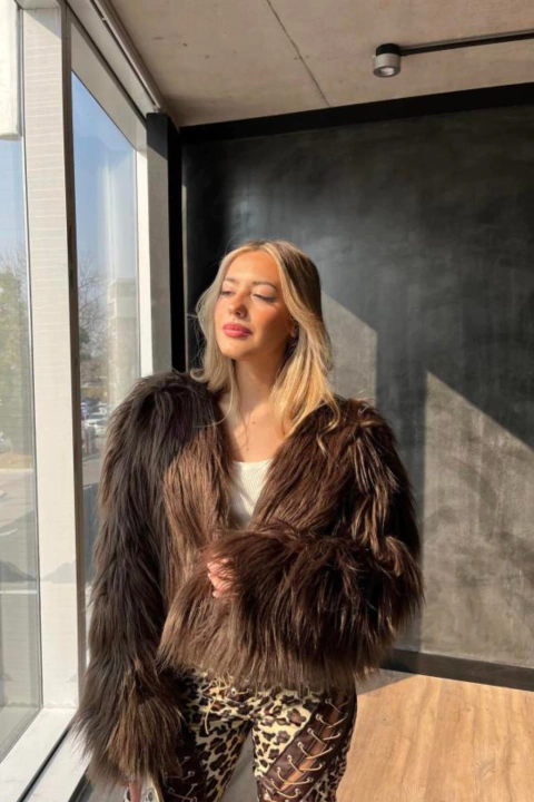 neck coat Houston BROWN