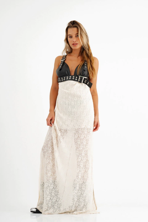 dress VEGAS CREAM & BLACK