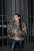 fur coat Chicago CAMEL w/ BLACK