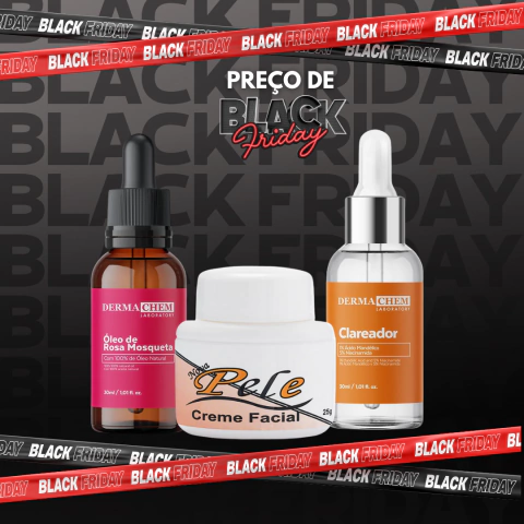 Kit Clareador Facial – CLAREADOR + CLAREADOR NOVA LELE + ÓLEO DE ROSA MOSQUETA