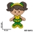 Aplique Emborrachado Copa Do Mundo Brasil Menina - 2 Unidades