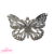 Aplique Borboleta de Metal Prata (4cm) - 3 Unidades