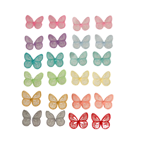 Borboleta bordada ( cm ) - 2 Unidades