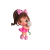 Boneca Biscuit Vestido Rosa com Margarida ( 7.5cm ) - Unidade