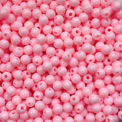 Pérola Leitosa Rosa Bebê ( 6mm ) - 20g