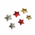 Aplique Estrela Metalizada Acolchoada (3,5cm) - 5 Unidades