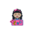 Aplique Escolar Emborrachado Menina 123 (4x2,9cm) - 2 Unidades - loja online