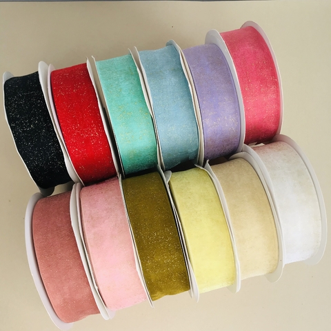 Fita Organza Yama Foil Dourado( 38mm ) - 2 Metros