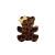 Aplique Urso Acrílico Nude e Oncinha ( 4.3cm ) -2 Unidades - Hexa Apliques e Fitas