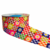 Fita Sinimbu Jeans Quadriculado Com Margaridas Colorida ( 38mm )