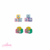 Kit Aplique Escolar Trio Cubo Abc ( 2,5cm ) - 4 Unidades