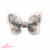 Aplique Borboleta Paetê Prata (6cm) - Unidade