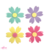 Aplique Flor Acrílica Candy Color (4,5cm) - Unidade