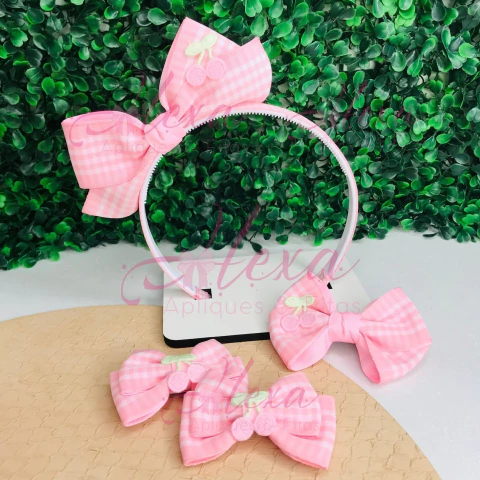 Box Cereja Bordada Rosa ( Itens na descrição ) - comprar online