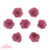 Flor de Tecido Rosa Médio (30mm) - 5 Unidades