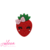Aplique Emborrachado Morango 3,8x2,6cm - Und