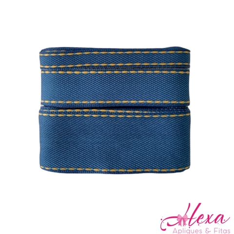 Kit Fita Jeans Sinimbu Azul Escuro ( 3 Tamanhos) 2 Metros de Cada