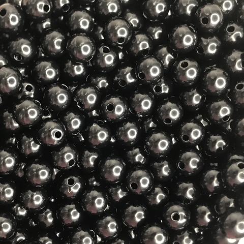 Pérola Leitosa Preta ( 8mm ) - 25 Gramas