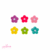 Kit Aplique Resina Flor P 1,8cm - 5 Unidades -Cores Sortidas