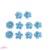 Kit Flor Organza Azul PP - 10 Unidades