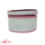 Fita Gorgurão Lurex Verde Borda Rosa PB05L - (38mm/10mm) - 10 Metros