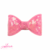 Aplique Laço Paetê Rosa Bebê (5cm*3cm) - Unidade