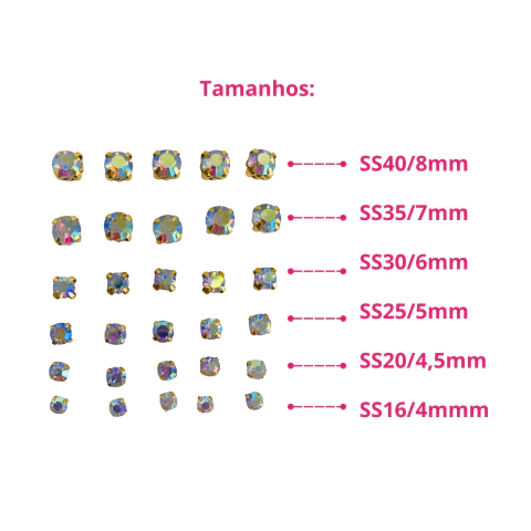 Strass De Costura Holográfico - 20 Unidades - comprar online