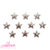 Kit Aplique Estrela Prata (2,5cm) - 10 Unidades
